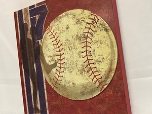 lot 473 image: Wooden Baseball Wall Art