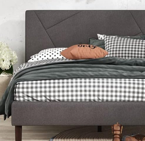 lot 47 image: Zinus Judy Upholstered Platform Bed Frame