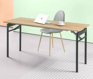 lot 49 image: Zinus Brown 63 inch folding desk