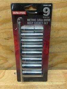 lot 61 image: Ultra steel metric 38in drive deep socket set