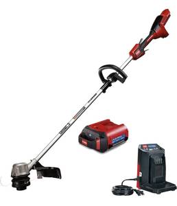 lot 29 image: Toro 60V MAX 14 in. (35.5 cm)  16 in. (40.6 cm) Brushless String Trimmer with 2.5Ah Battery and charger 03252475.90
