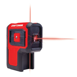 lot 35 image: CRAFTSMAN Red 100-ft Self-Leveling Outdoor Line Generator Laser Level with 3 Spot Beam 03252430