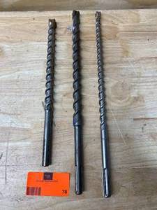 lot 78 image: Lot of 3 SDS drill bits.