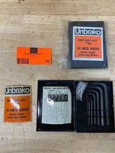 lot 82 image: Lot of 2 - Unbrako hex key kit no 52.