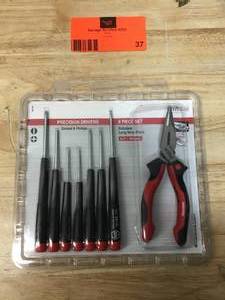 lot 37 image: 8 PIECE PRECISION SLOTTED AND PHILLIPS SCREWDRIVERS AND PLIERS SET