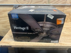 lot 105 image: CASABLANCA Heritage II Ceiling Fan (does not include blades)