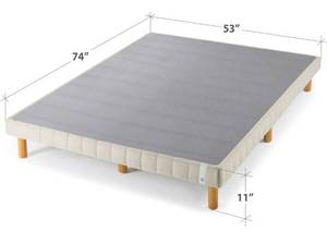 lot 45 image: Zinus Justina size full quick snap 11 tall, 74 long, 53 wide standing mattress foundation