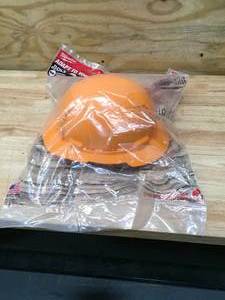 lot 177 image: Milwaukee BOLT Orange Type 1 Class C Full Brim Vented Hard Hat with 4 Point Ratcheting Suspension