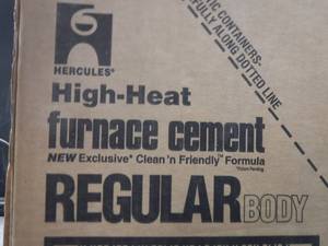 Hercules High Heat Furnace Cement  Approximately 12 Pieces 