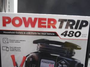 Power Trip 480 Watt Peak Household Outlets & Dual USB Charge Ports For Vehicle