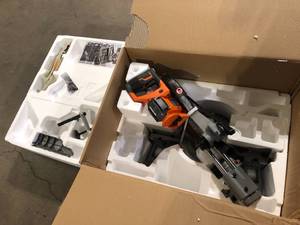 RIDGID 18V Brushless Cordless 7-14 in. Dual Bevel Sliding Miter Saw (Tool Only) Customer Returns See Pictures