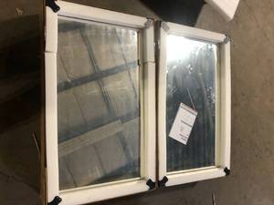 Lot of  20 in. W x 36 in. H Rectangular Wood Medicine Cabinet with Mirror, Recessed or Surface Mount Bathroom Wall Cabinet  Customer Returns See Pictures