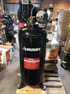 Husky 60 Gal. 3.7 HP 1-Phase 175 PSI Oil Lubed Belt Drive Stationary Electric Air Compressor  Customer Returns See Pictures