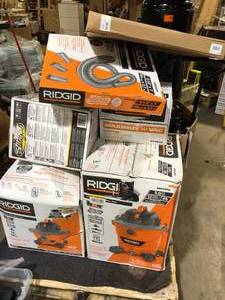 Pallet of Assorted WetDry Shop Vacs and Accessories Various Models and Conditions  Customer Returns See Pictures