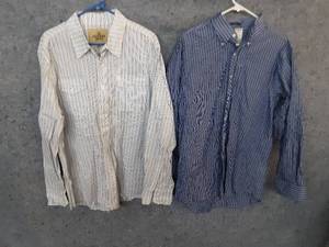2 New with Tags Button Down Mens Shirts Size XL