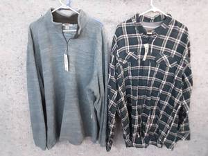New with Tags Mens Guide Series Quarter Zip and Timberland Flannel Size XXL