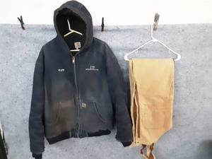 Carhartt Jacket Size 2xTall and Wall Bib Overalls Size 38-40 LargeTall