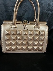 Pink LV Hard Bag Purse