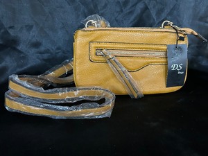 New with Tags Mustard DS Crossbody Purse with Detachable Coin Purse