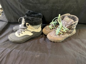 Two Pairs of Womens Winter Boots (Merrell, The North Face) Size 7
