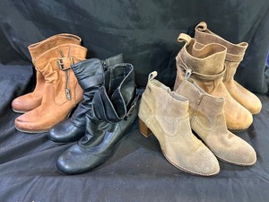Four Pairs of Womens Heeled Boots Size 6.5