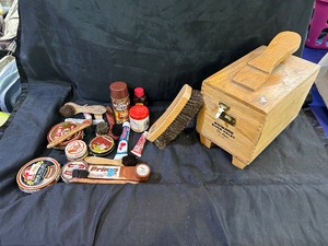 Shoe Shining Kit and Stand