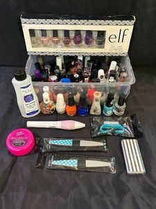 Assortment of Nail Polish and Nail Care Products