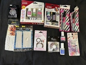 Assortment of Nail Art Supplies and More