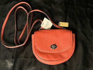 New with Tags Small Burnt Orange Coach Crossbody Purse