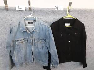 2 Womens Jean Jackets L-XL
