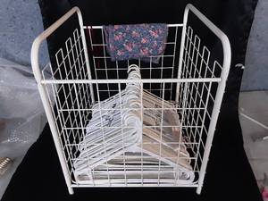 Large Metal Laundry Basket with Hangers