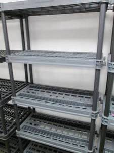 5-Tier Plastic Rubbermaid style Organizational Shelf Approximately 6ft tall