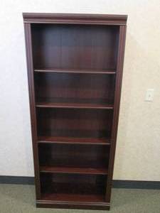 Dark Wood 6-tier Bookshelf approximately 2.5ft1.5ft6ft
