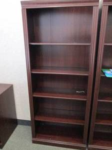 Dark Wood 6-tier Bookshelf approximately 2.5ft1.5ft6ft