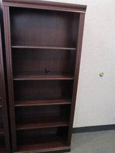 Dark Wood 6-tier Bookshelf approximately 2.5ft1.5ft6ft