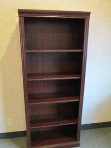Dark Wood 6-tier Bookshelf approximately 2.5ft1.5ft6ft