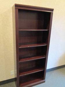 Dark Wood 6-tier Bookshelf approximately 2.5ft1.5ft6ft