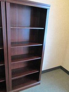 Dark Wood 6-tier Bookshelf approximately 2.5ft1.5ft6ft