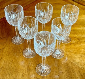 lot 23 image: Set of Six Marquis by Waterford Crystal Goblets