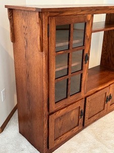lot 55 image: Mission Style Media Cabinet
