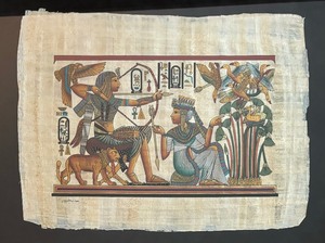 lot 75 image: Papyrus Egyptian Framed Art