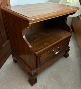 lot 72C image: Wooden Rustic Style  Nightstand  Side Table