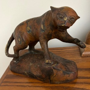 lot 78 image: Metal Jaguar Sculpture