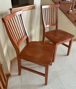 lot 128 image: Two Charming Wooden Chairs