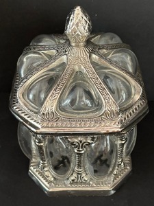 lot 161 image: Stunning Caged Glass Lidded Box