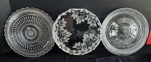 lot 181 image: Grand Grouping of Crystal and Clear Glass Serving Pieces