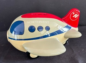 lot 182 image: Northwest Airlines Airplane Piggy Bank