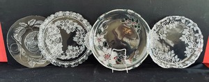 lot 202 image: Variety of Crystal and Clear Glass Serving Pieces