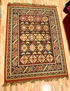 lot 256 image: Vintage Kilim Hand Woven and Dyed Rug