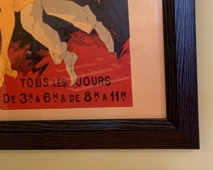 lot 257 image: Musee Grevin Pantomimes Lumineuses by Jules Cheret  Framed Art Print